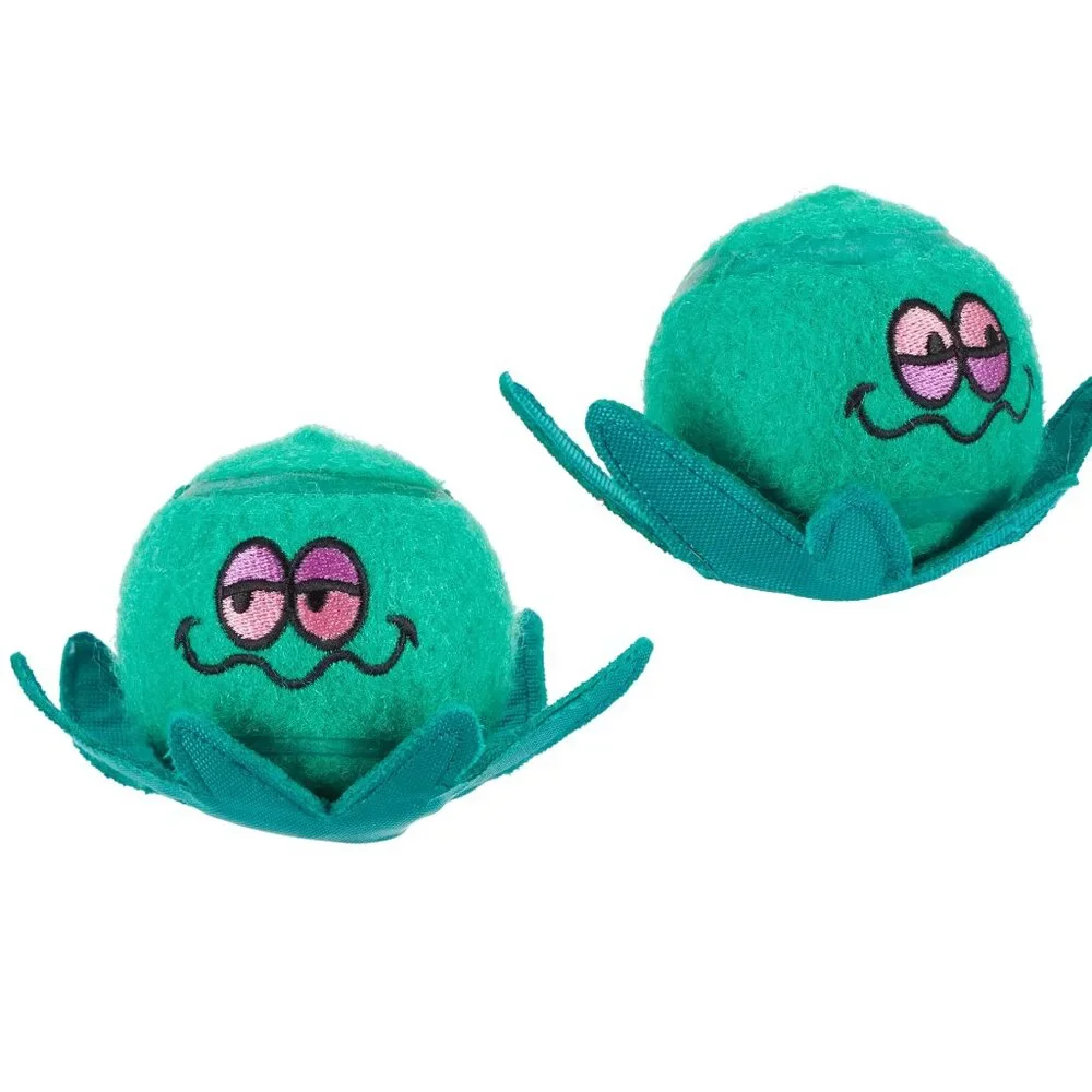 NWT Bark Box DOPE TENNIS BALLS Dog Toy 4/20 Bark Box Theme, Size L, Green